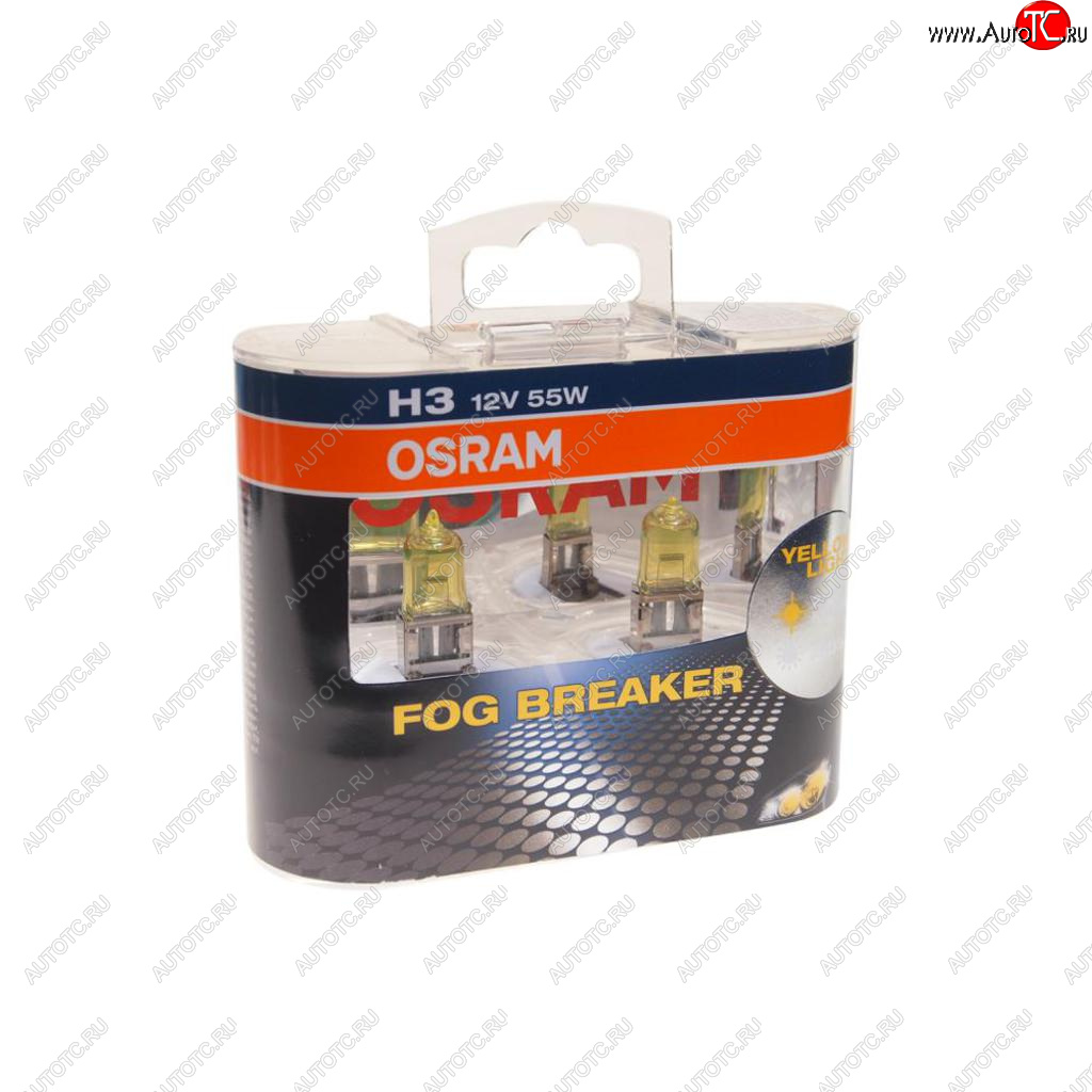 1 849 р. Лампа 12V H3 55W PK22s бокс (2шт.) Fog Breaker OSRAM OSRAM 62151fbr-hcb  с доставкой в г. Пермь