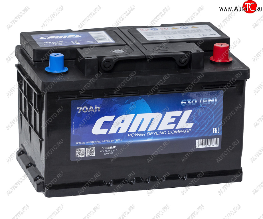 9 299 р. Аккумулятор CAMEL 70Ач обратная полярность, низкий CAMEL 6ст70(0) lb3  с доставкой в г. Пермь