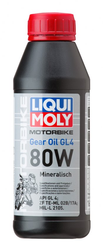 819 р. Масло трансмиссионное RACING GEAR OIL мото GL-4 80W мин.0.5л LIQUI MOLY LIQUI MOLY 1617  с доставкой в г. Пермь. Увеличить фотографию 1