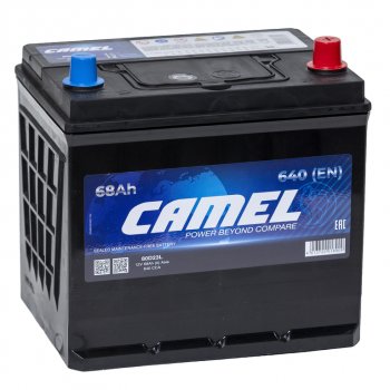 9 349 р. Аккумулятор CAMEL Asia 68Ач обратная полярность CAMEL 6ст68(0) 80d23l  с доставкой в г. Пермь. Увеличить фотографию 1