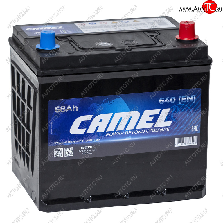 9 349 р. Аккумулятор CAMEL Asia 68Ач обратная полярность CAMEL 6ст68(0) 80d23l  с доставкой в г. Пермь