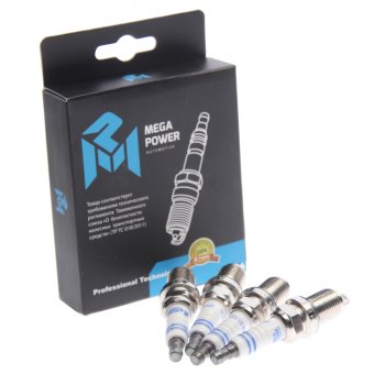 579 р. Свеча зажигания DAEWOO Matiz (98-)(0.81.0) RENAULT Clio,Megane HONDA KAWASAKI (4шт.) MEGAPOWER MEGAPOWER 370-31-086  с доставкой в г. Пермь. Увеличить фотографию 3