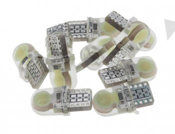 26 р. Лампа светодиодная 12V W5W T10 W2.1x9.5d 6000K COB в силиконе White MEGA ELECTRIC MEGA ELECTRIC 70214  с доставкой в г. Пермь. Увеличить фотографию 1