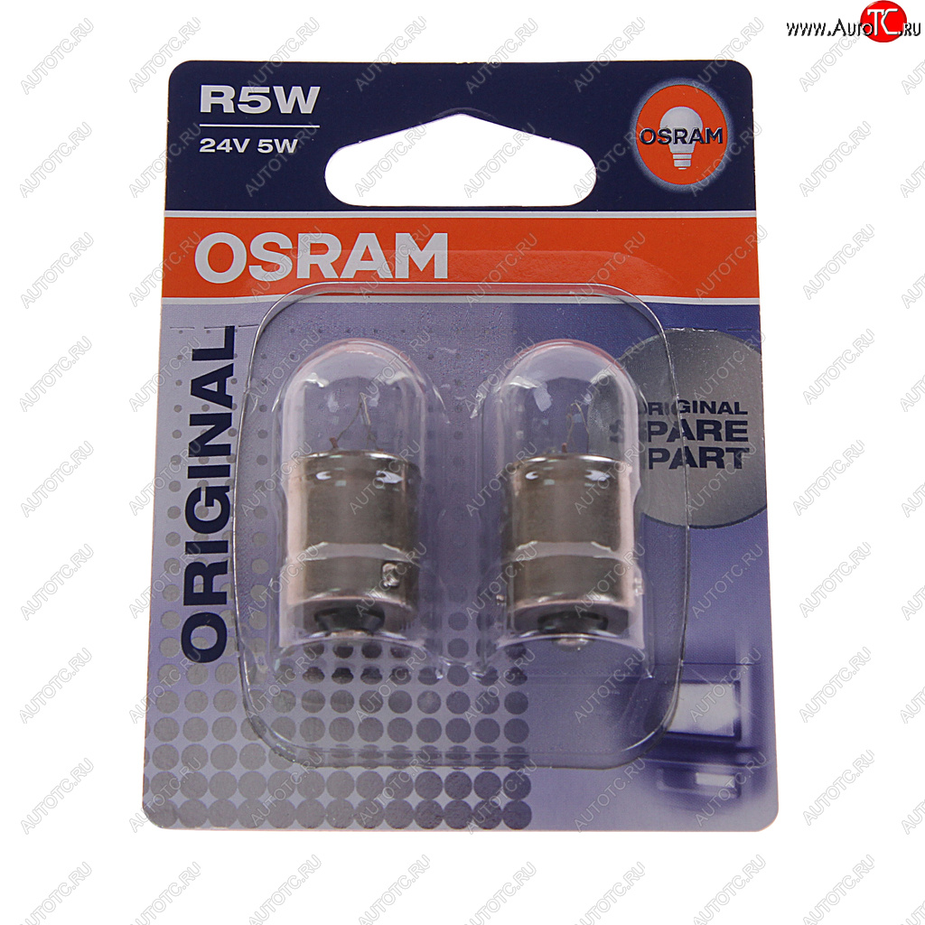 176 р. Лампа 24V R5W BA15s блистер (2шт.) OSRAM OSRAM 5627-02b  с доставкой в г. Пермь