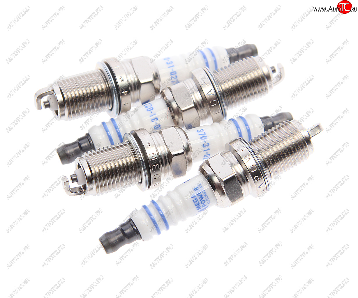 449 р. Свеча зажигания KIA Rio 2,Carens 2 (1.6),Spectra (16V) (4шт.) MEGAPOWER MEGAPOWER 370-31-095  с доставкой в г. Пермь