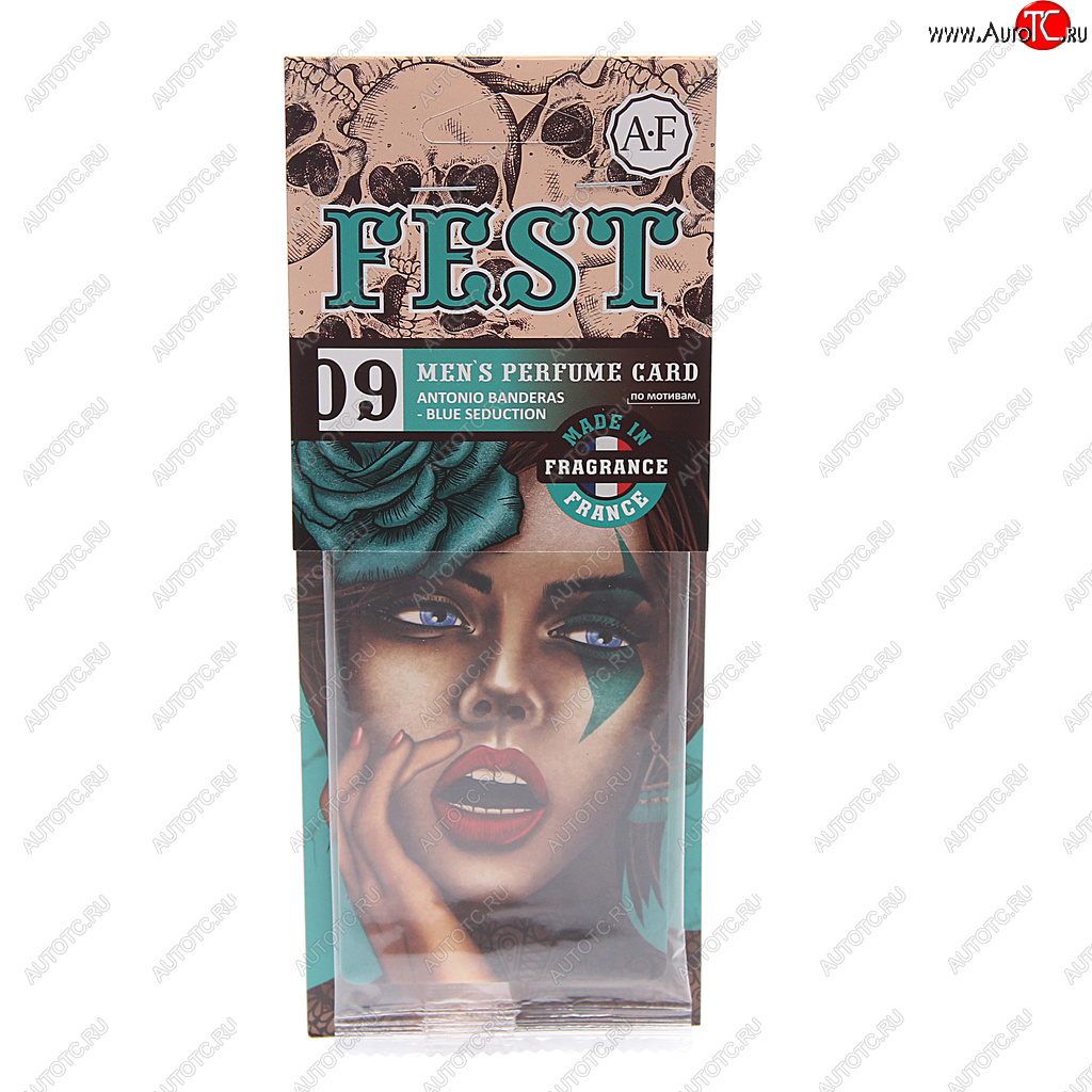 114 р. Ароматизатор подвесной пластина (Antonio Banderas-Blue seduction) Fest AURA FRESH AURA FRESH 23432  с доставкой в г. Пермь