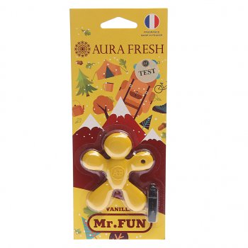210 р. Ароматизатор на дефлектор полимерный (vanilla) 23г Mr.Fun AURA FRESH AURA FRESH 23180  с доставкой в г. Пермь. Увеличить фотографию 1