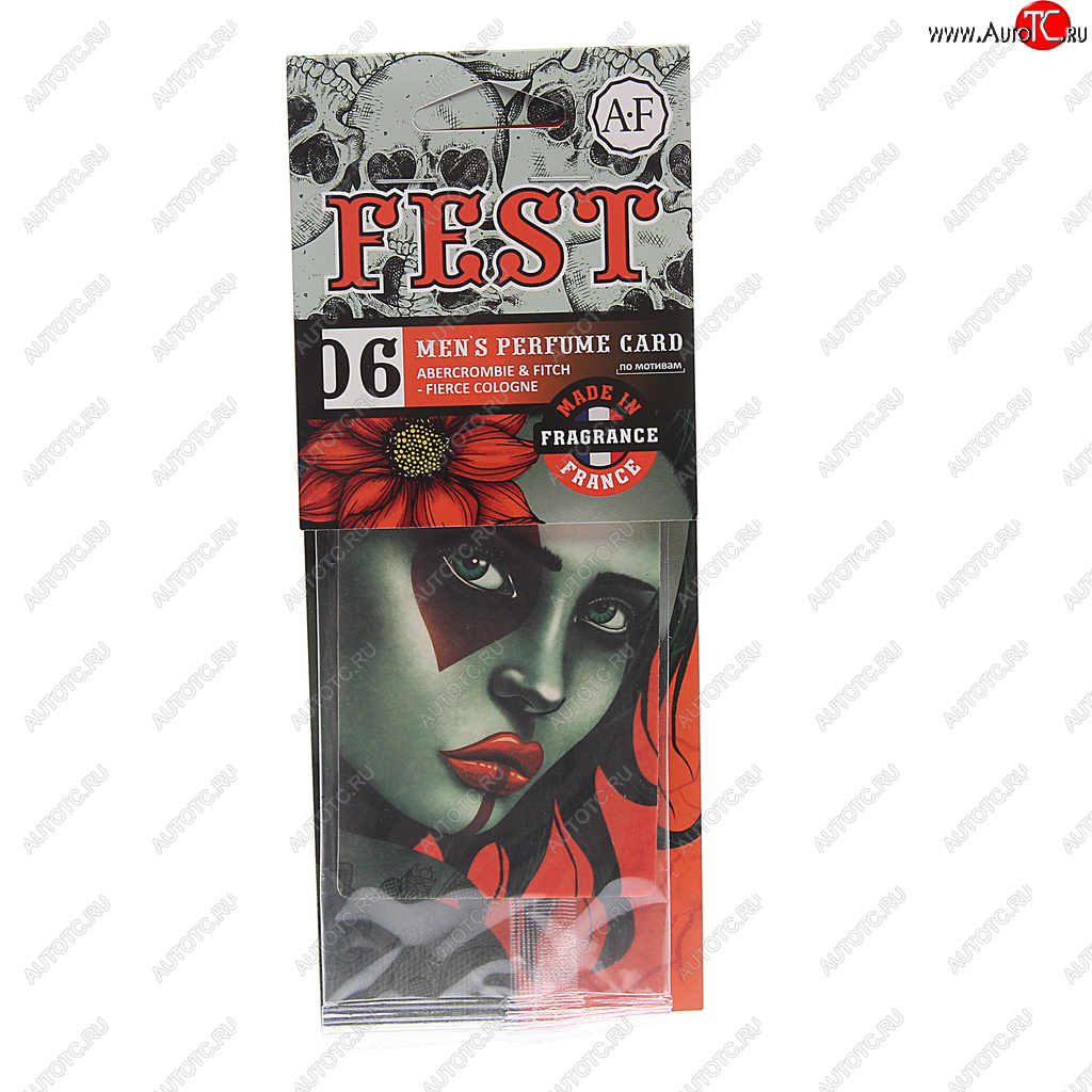 113 р. Ароматизатор подвесной пластина (Abercrombie & Fitch-Fierce Cologne) Fest AURA FRESH AURA FRESH 23426  с доставкой в г. Пермь