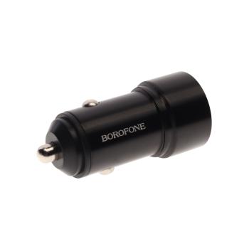 233 р. Устройство зарядное в прикуриватель 1USB 12V BOROFONE BOROFONE bz19a black  с доставкой в г. Пермь. Увеличить фотографию 2