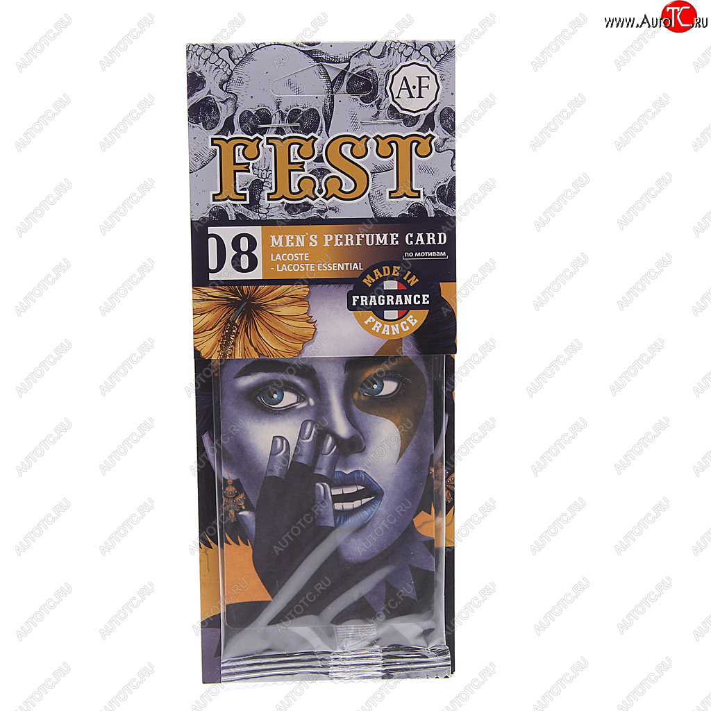 114 р. Ароматизатор подвесной пластина (Lacoste-Lacoste Essential) Fest AURA FRESH AURA FRESH 23430  с доставкой в г. Пермь