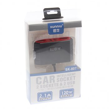 339 р. Разветвитель прикуривателя 2-х гнездовой 12-24V 2USB OLESSON OLESSON no.sk-807  с доставкой в г. Пермь. Увеличить фотографию 3