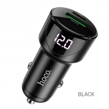 729 р. Устройство зарядное в прикуриватель 1USB + 1 Type C 12V черное HOCO HOCO z42 black  с доставкой в г. Пермь. Увеличить фотографию 2