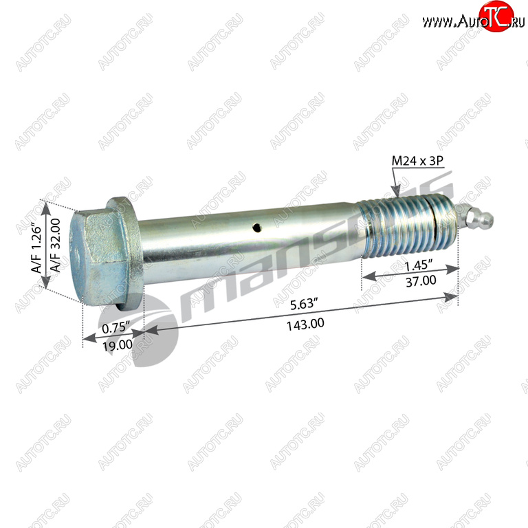 459 р. Болт VOLVO рессоры с масленкой MANSONS MANSONS 900.569  с доставкой в г. Пермь