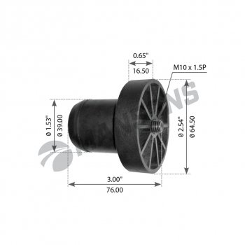 Буфер VOLVO FH12,FH13,FH16,FM9,FM12,FM13 кабины нижний MANSONS MANSONS 900.042
