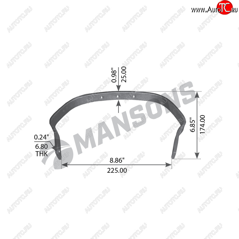 589 р. Пружина VOLVO колодок задних стяжная MANSONS MANSONS 900.030  с доставкой в г. Пермь