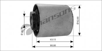 729 р. Сайлентблок MAN TGA,TGS,TGX стабилизатора кабины (16х6480х60) MANSONS MANSONS 400.554  с доставкой в г. Пермь. Увеличить фотографию 1