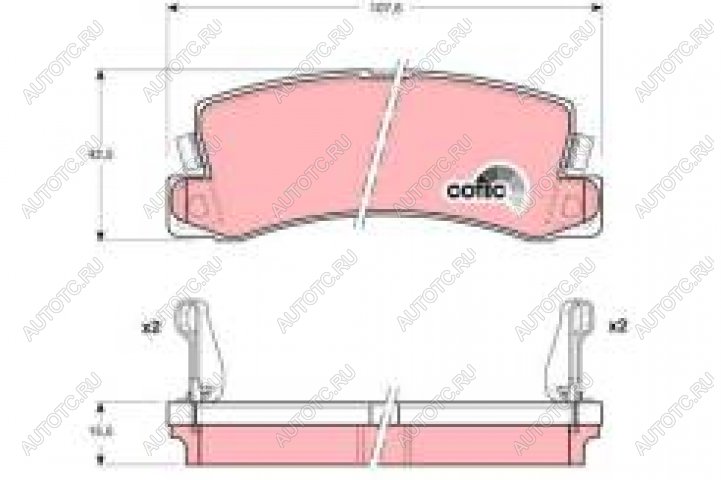 2 599 р. Колодки тормозные задние (4шт.) TRW Toyota Camry V30 (1990-1994)  с доставкой в г. Пермь