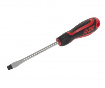 499 р. Отвертка шлицевая SL 6.5х100мм усиленная (сталь Cr-Mo) JTC JTC TOOLS CO., LTD jtc-7609  с доставкой в г. Пермь. Увеличить фотографию 1