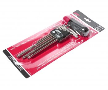 2 599 р. Набор ключей TORX T10Н-Т50H Г-образных с отверстием 9 предметов JTC JTC TOOLS CO., LTD jtc-3924  с доставкой в г. Пермь. Увеличить фотографию 3