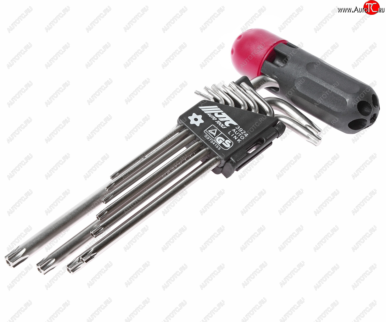 2 599 р. Набор ключей TORX T10Н-Т50H Г-образных с отверстием 9 предметов JTC JTC TOOLS CO., LTD jtc-3924  с доставкой в г. Пермь