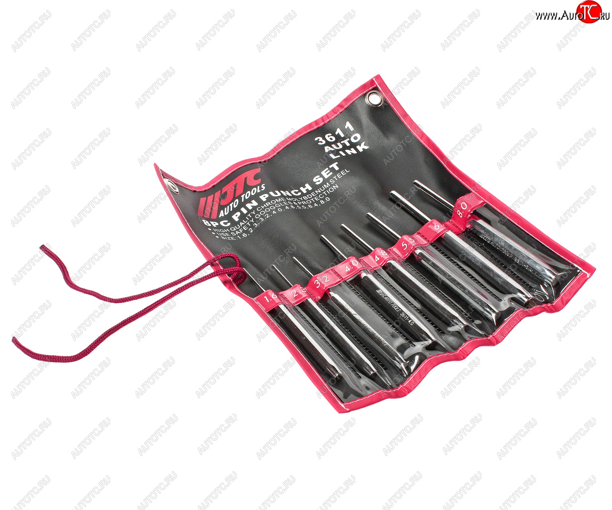 3 799 р. Набор выколоток 1.6-8мм в сумке 8 предметов JTC JTC TOOLS CO., LTD jtc-3611  с доставкой в г. Пермь