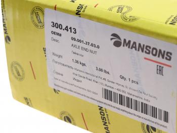 6 949 р. Болт ступицы BPW (ECO Plus 2.8-9т) М32х2 с зубчатой шайбой MANSONS MANSONS 300.413  с доставкой в г. Пермь. Увеличить фотографию 4
