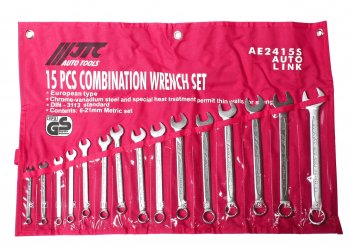 6 499 р. Набор ключей комбинированных 6-21мм 15 предметов в планшете JTC JTC TOOLS CO., LTD jtc-ae2415s  с доставкой в г. Пермь. Увеличить фотографию 1