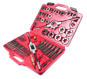 30 949 р. Набор метчиков и плашек 51 предмет в кейсе JTC JTC TOOLS CO., LTD jtc-5214  с доставкой в г. Пермь. Увеличить фотографию 1