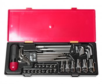 9 549 р. Набор инструментов TORX,HEX (ключи,головки с насадками) 40 предметов в кейсе JTC JTC TOOLS CO., LTD jtc-k1401  с доставкой в г. Пермь. Увеличить фотографию 2
