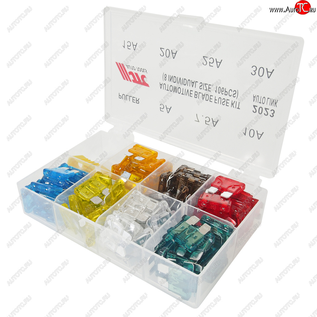 1 759 р. Предохранитель 5-30А плоский 106шт. в боксе JTC JTC TOOLS CO., LTD jtc-2023  с доставкой в г. Пермь