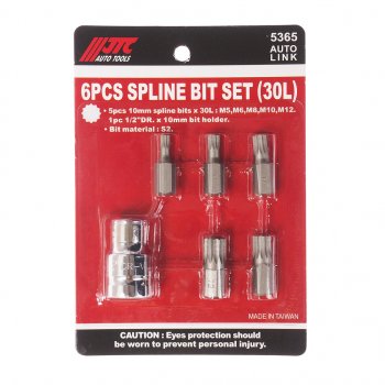 899 р. Набор бит 12 SPLINE с держателем М5-12 6 предметов JTC JTC TOOLS CO., LTD jtc-5365  с доставкой в г. Пермь. Увеличить фотографию 1