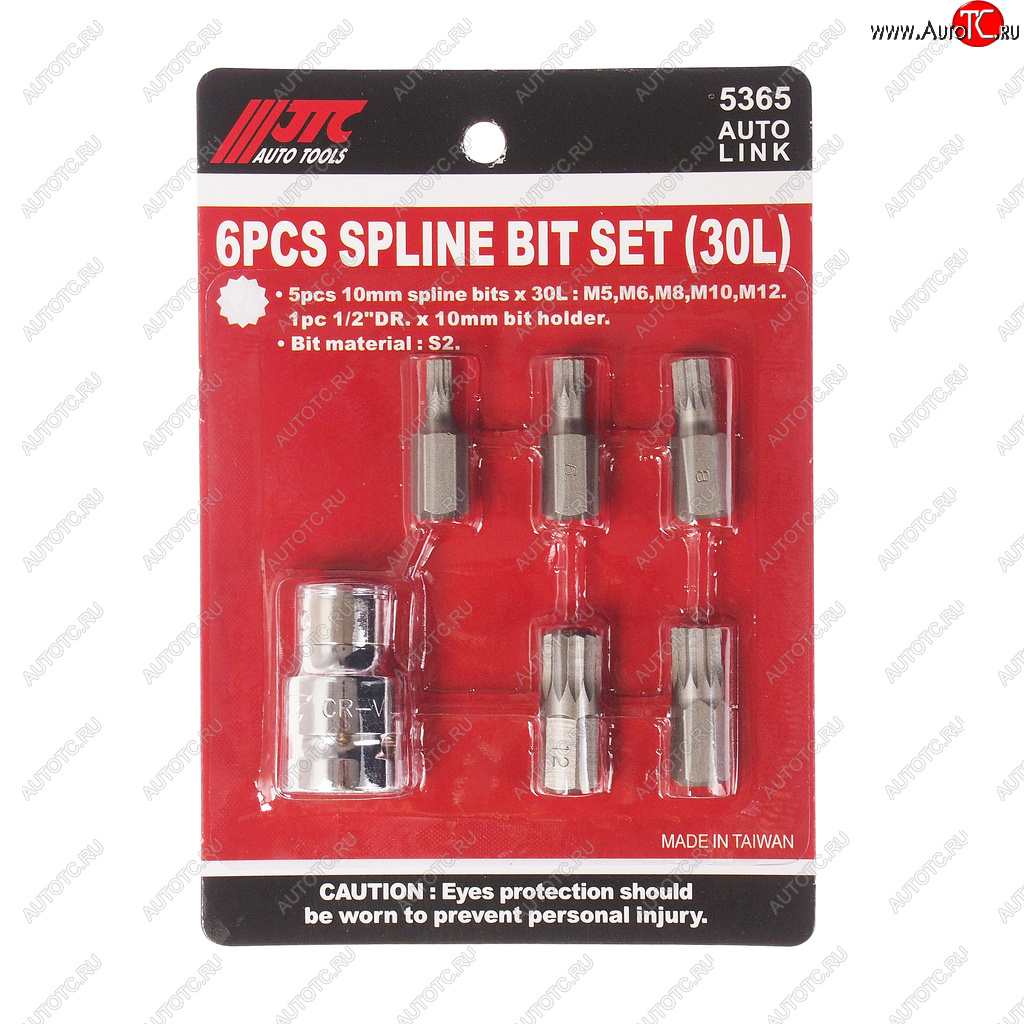 899 р. Набор бит 12 SPLINE с держателем М5-12 6 предметов JTC JTC TOOLS CO., LTD jtc-5365  с доставкой в г. Пермь