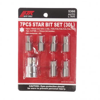 799 р. Набор бит 12 TORX Т25-55 7 предметов JTC JTC TOOLS CO., LTD jtc-5366  с доставкой в г. Пермь. Увеличить фотографию 1