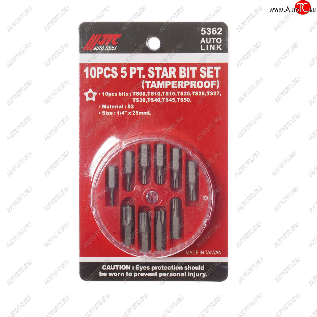 849 р. Набор бит 14 TORX ТS08-TS50 10 предметов в боксе JTC JTC TOOLS CO., LTD jtc-5362  с доставкой в г. Пермь