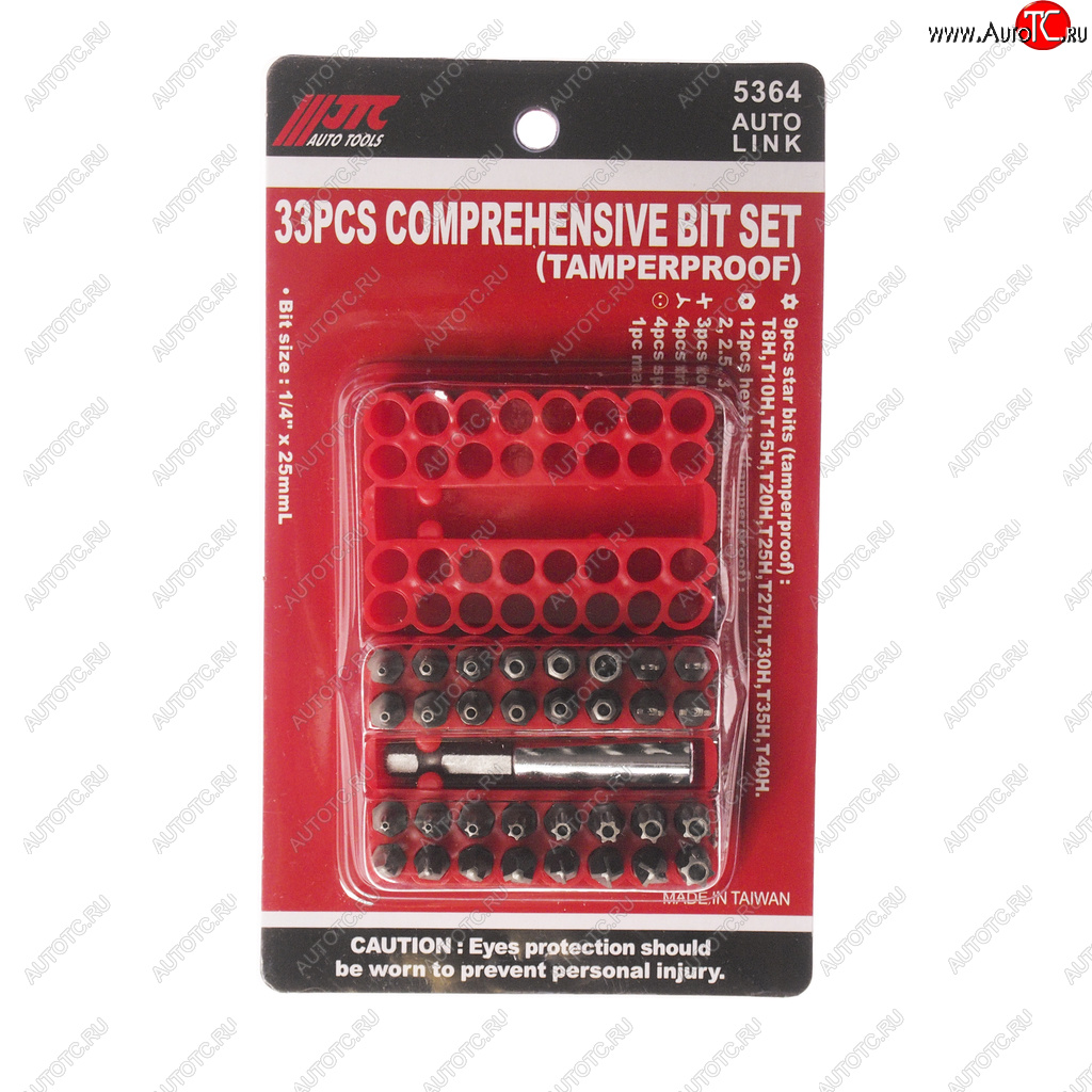 1 489 р. Набор бит 14 TORX, HEX, SPANNER с магнитным держателем 33 предмета в боксе JTC JTC TOOLS CO., LTD jtc-5364  с доставкой в г. Пермь