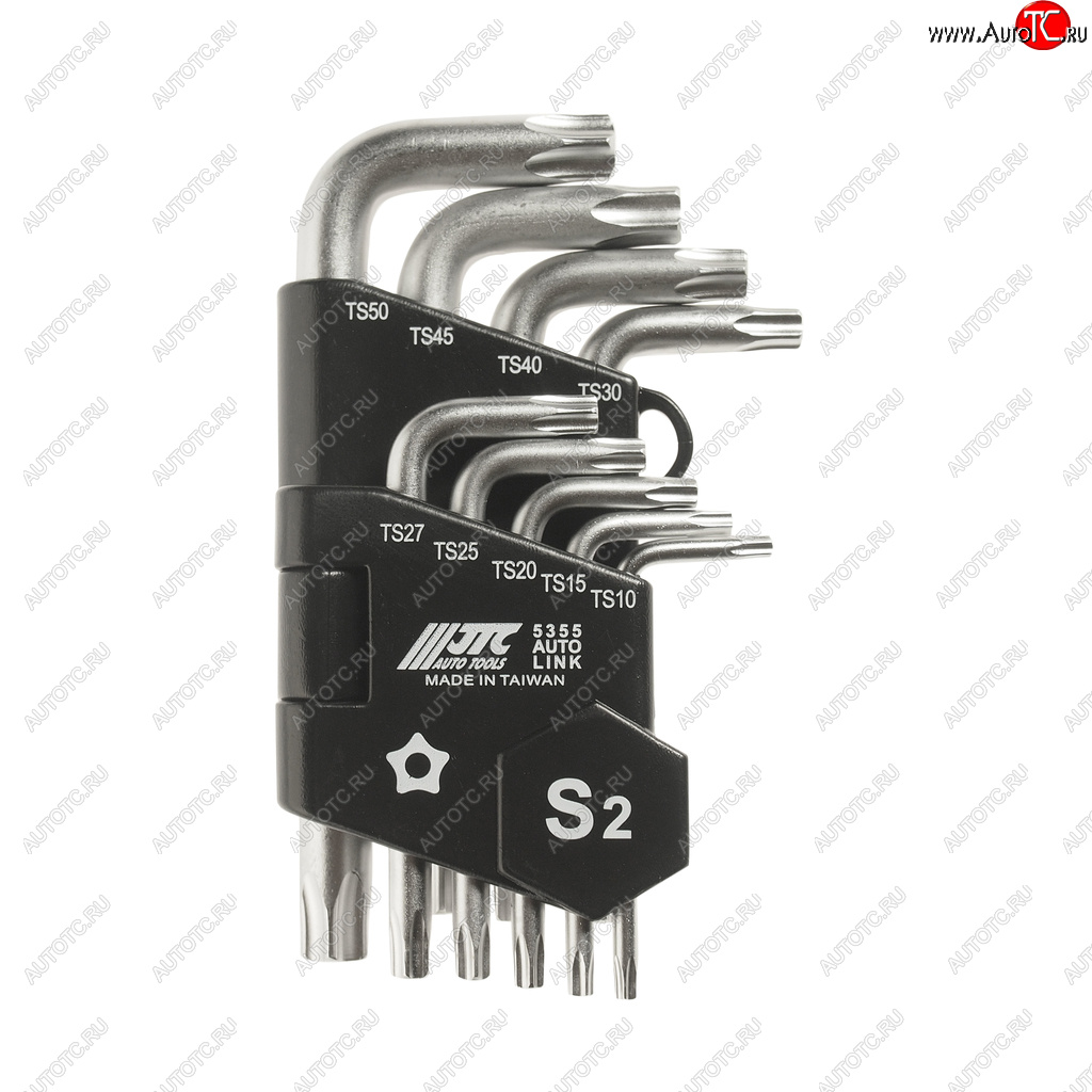 1 739 р. Набор ключей TORX ТS10-ТS50 пятилучевых Г-образных с отверстием 9 предметов JTC JTC TOOLS CO., LTD jtc-5355  с доставкой в г. Пермь