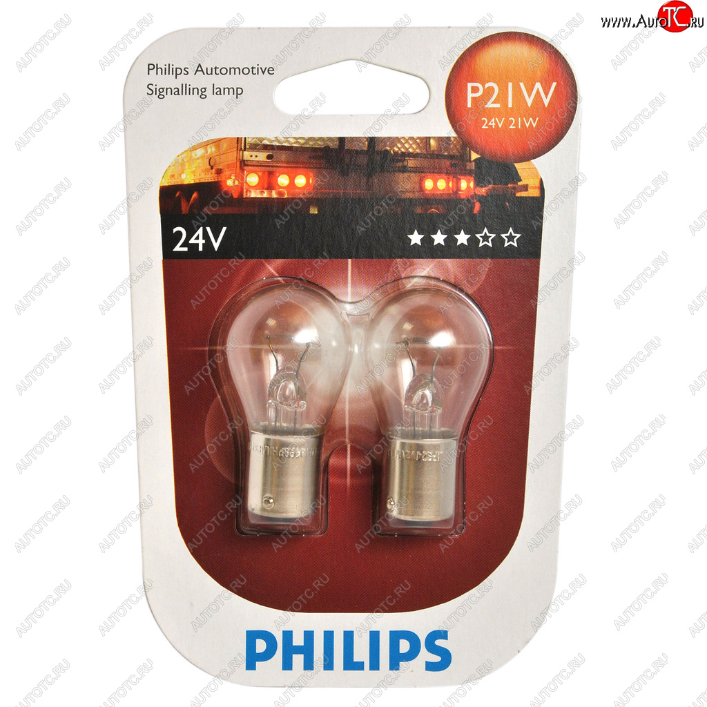 179 р. Лампа 24V P21W BA15s блистер (2шт.) PHILIPS PHILIPS 13498b2  с доставкой в г. Пермь