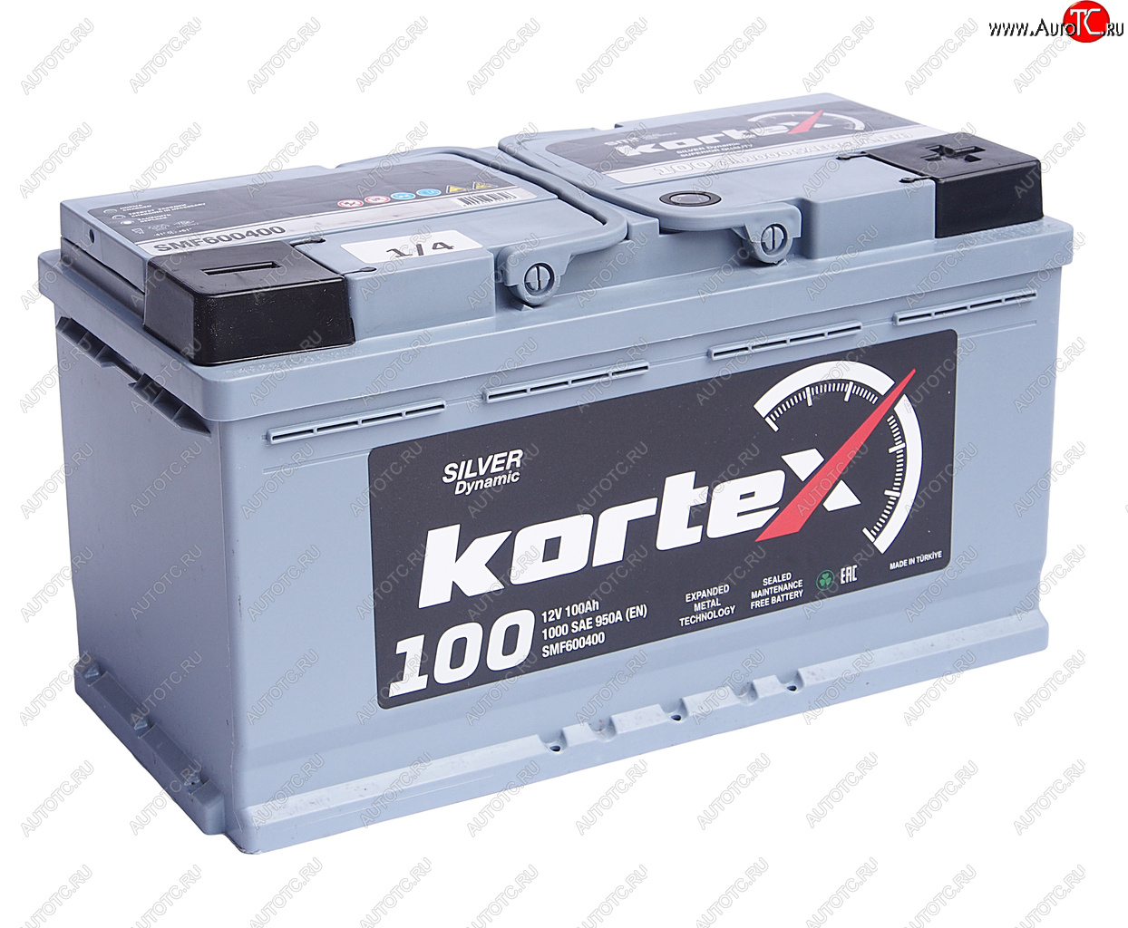 17 299 р. Аккумулятор KORTEX SILVER Dynamic 100Ач обратная полярность KORTEX 6ст100(0) smf600400  с доставкой в г. Пермь