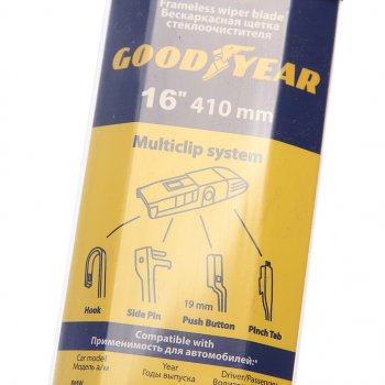 869 р. Щетка стеклоочистителя 410мм бескаркасная Multiclip Frameless GOODYEAR GOODYEAR gy000416  с доставкой в г. Пермь. Увеличить фотографию 4