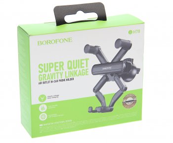 349 р. Держатель телефона на дефлектор черный BOROFONE BOROFONE bh78  с доставкой в г. Пермь. Увеличить фотографию 3
