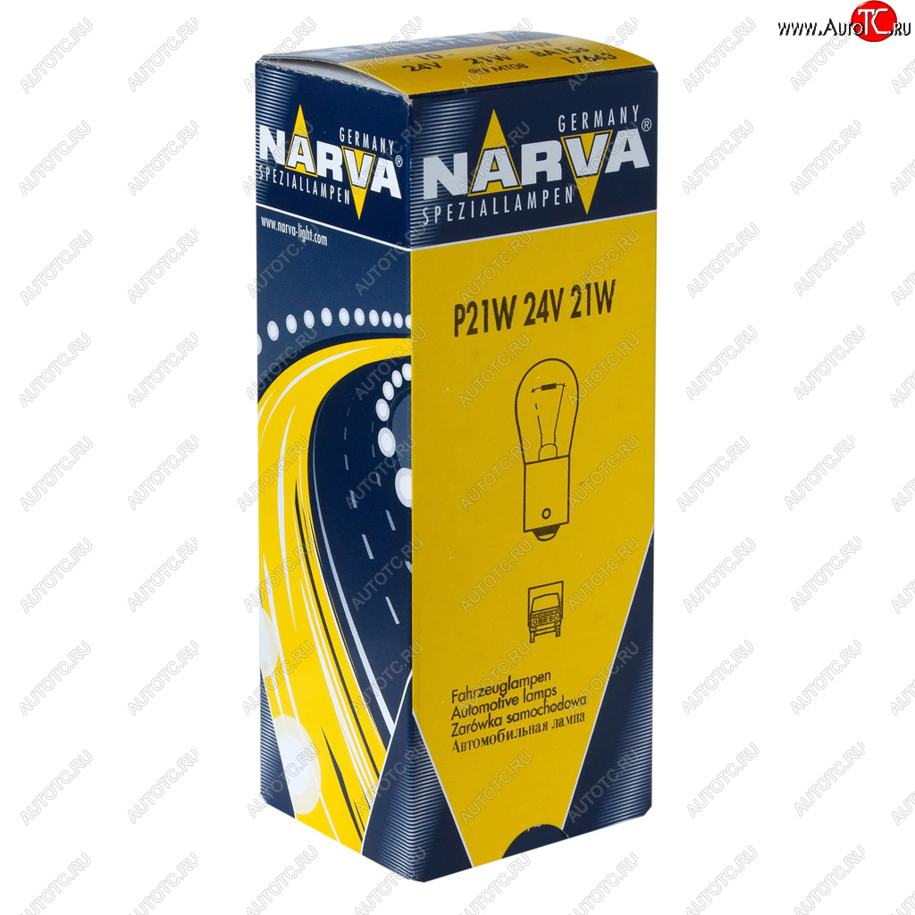 45 р. Лампа 24V P21W BA15s NARVA NARVA 176433000  с доставкой в г. Пермь
