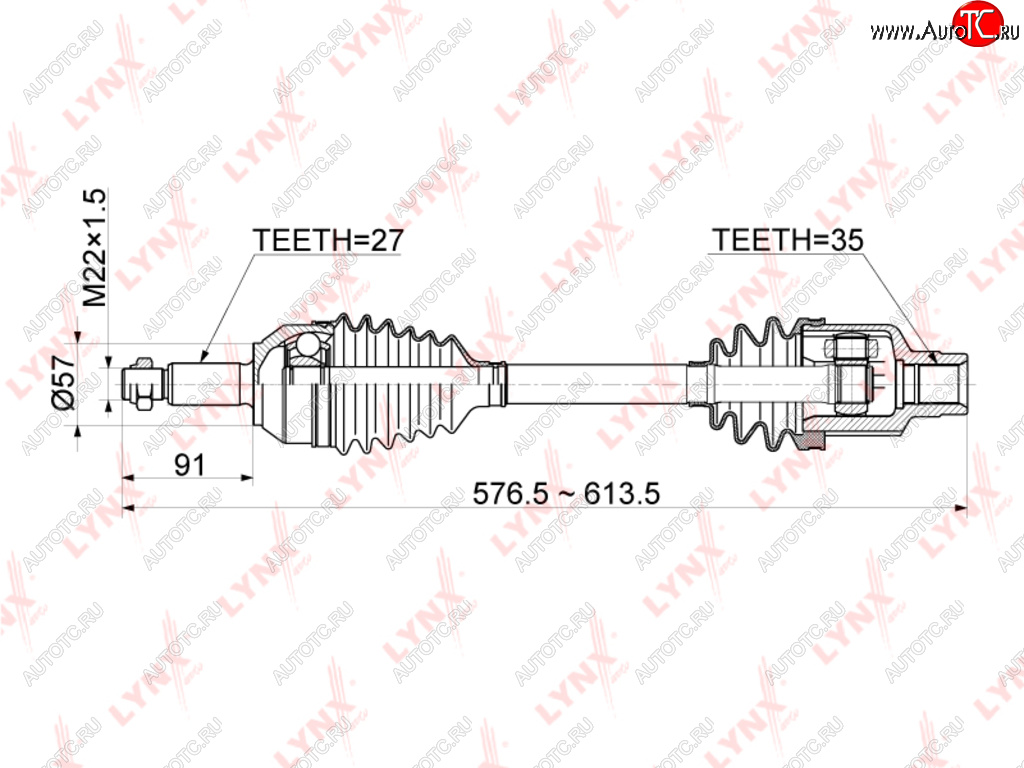 10 699 р. Привод FORD Mondeo (00-07) колеса переднего правый LYNX LYNX cd1049  с доставкой в г. Пермь
