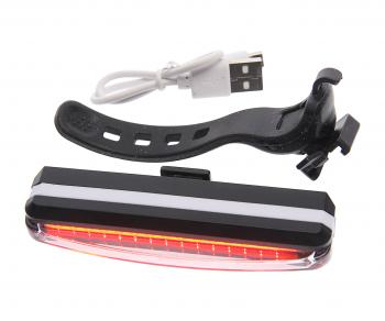 Фонарь велосипедный задний USB кабель с аккумулятором 500mAh 2 режима красный NO NAME bz-1487