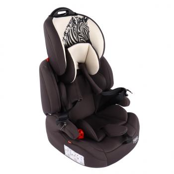 9 749 р. Автокресло детское 9-36кг (l-ll-lll) 1-12лет зебра серо-бежевое Isofix Стар SIGER SIGER kres3599  с доставкой в г. Пермь. Увеличить фотографию 2