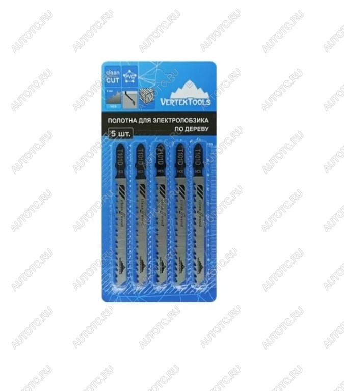 153 р. Пилка для лобзика набор 5шт. дерево 75мм VERTEXTOOLS VERTEXTOOLS t101d  с доставкой в г. Пермь