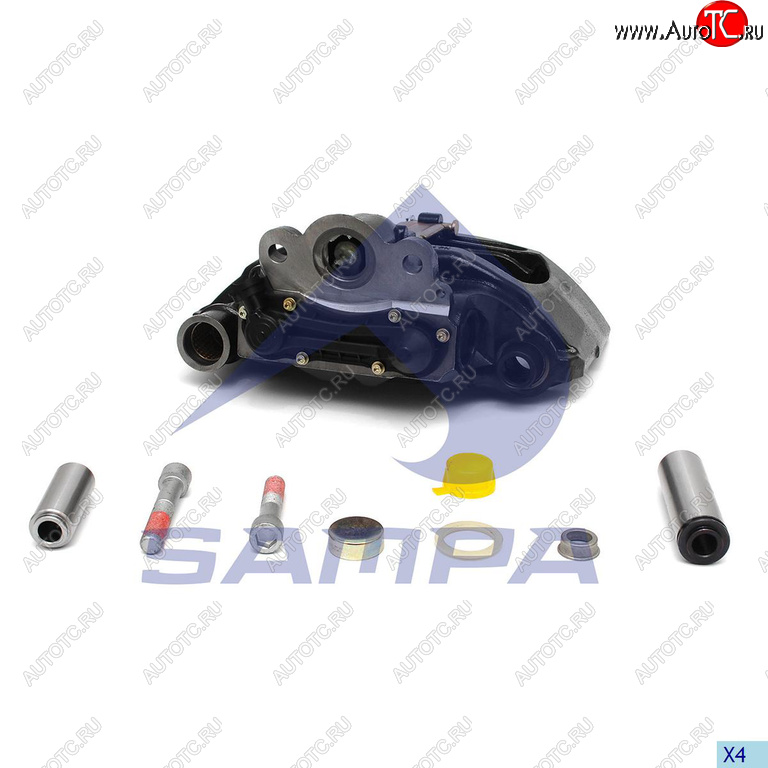 48 899 р. Суппорт SAF (SKRB9022K) правый 22.5 в сборе с колодками SAMPA SAMPA 091.048  с доставкой в г. Пермь