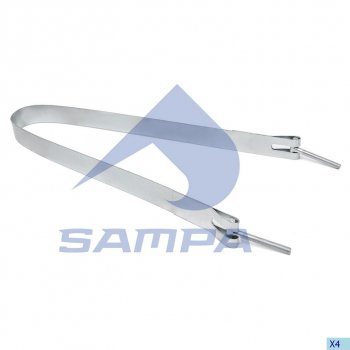 1 049 р. Хомут глушителя DAF ленточный SAMPA SAMPA 050.444  с доставкой в г. Пермь. Увеличить фотографию 1