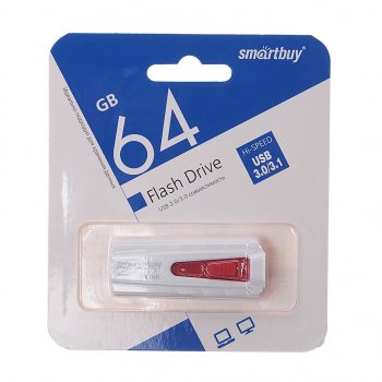 589 р. Карта памяти USB 64GB SMART BUY SMART BUY sb64gbir-w3  с доставкой в г. Пермь. Увеличить фотографию 1
