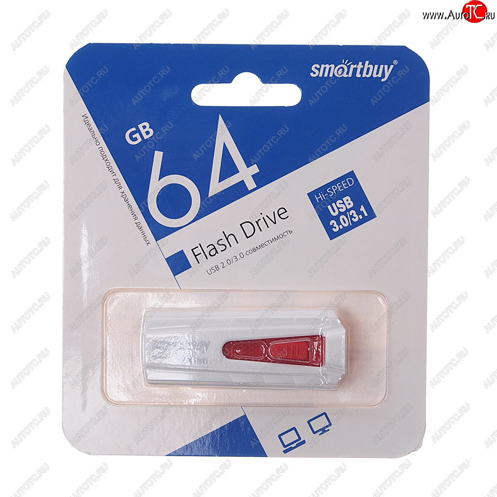 589 р. Карта памяти USB 64GB SMART BUY SMART BUY sb64gbir-w3  с доставкой в г. Пермь