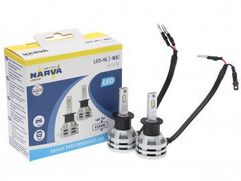 3 999 р. Лампа светодиодная 12V24V H3 19W PК22s 6500K бокс (2шт.) Range Perfomance LED NARVA NARVA 180583000  с доставкой в г. Пермь. Увеличить фотографию 1